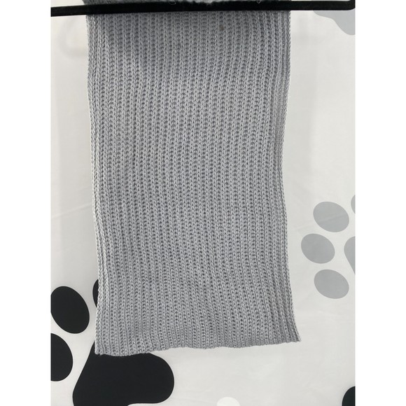Style & Co NWT Solid Ribbed Muffler Extra Long Recycled Wrap Scarf Grey OS New - Picture 5 of 10